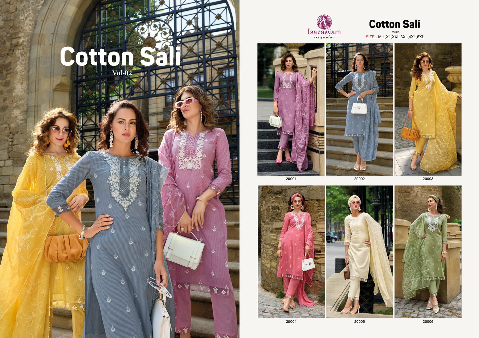 Cotton Sali Vol 02 By Isavasyam Camric Cotton Designer Kurti With Bottom Dupatta Wholesale Online